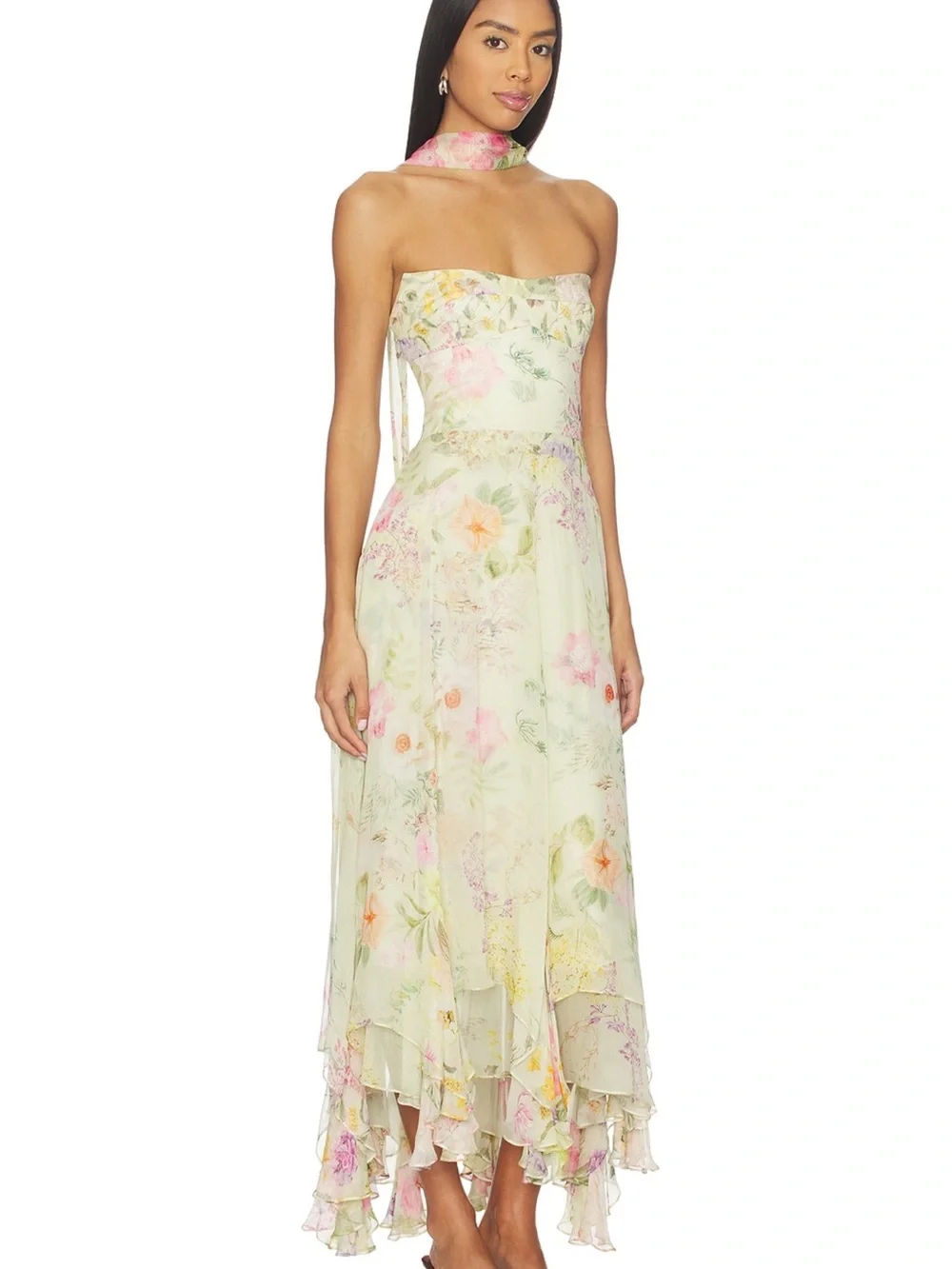 amanda uprichard revolve monterey dress endive multi